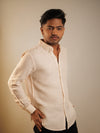 Beige Lenin Regular Fit Shirt