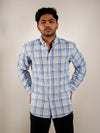 Evergreen Blue Checks Regular Fit Shirt