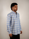 Evergreen Blue Checks Regular Fit Shirt