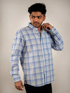 Evergreen Blue Checks Regular Fit Shirt