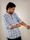 Evergreen Blue Checks Regular Fit Shirt