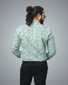 Mint Green Geometric Regular Fit Shirt