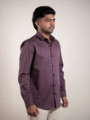 Plum Structured Regular Fit Shirt