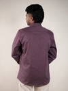 Plum Structured Regular Fit Shirt