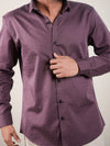 Plum Structured Regular Fit Shirt