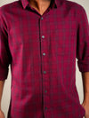 Red Line Checks Regular Fit Shirt