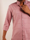 Rose Gold Colossal Check Regular Fit Shirt