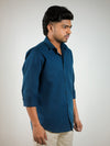 Teal Blue Regular Fit Shirt