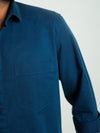 Teal Blue Regular Fit Shirt