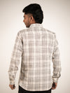 White Dotted Checks Regular Fit Shirt