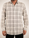 White Dotted Checks Regular Fit Shirt